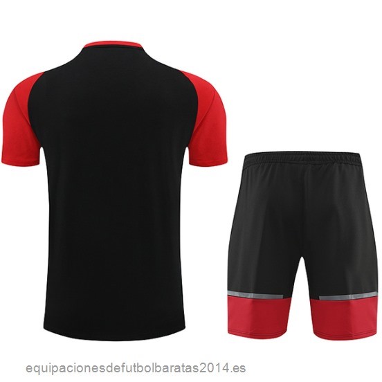 Nuevo Entrenamiento Conjunto Completo AC Milan 24/25 Negro Rojo Baratas